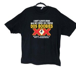 Mens XL Graphic Tee; Funny Graphic, Comedy T-Shirt, Boobies Tee